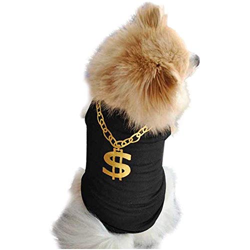 Clopon Pets Cute Pinted Shirts Soft T-Shirt for Small Medium Dogs Cats Pet Clothes Puppy Breathable Apparel Black