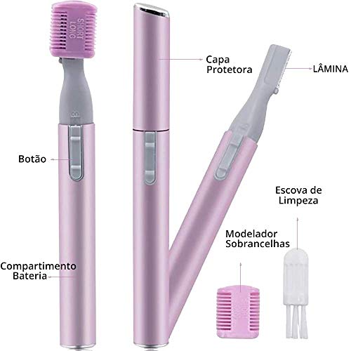 Mini Depilador Elétrico Aparador Buço Sobrancelhas Nariz