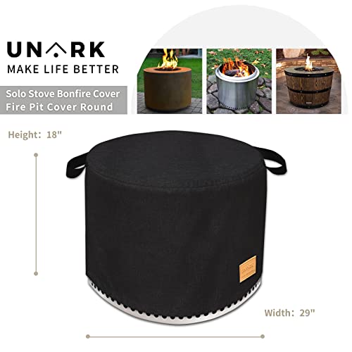 Fire Pit Cover For Solo Stove Cover Yukon 27 Inch ,Solo Stove Bonfire Cover Yukon Solo Stove Cover,Solo Yukon Cover,Heavy Waterproof Protective Solo Stove Accessories,Solo Stove Yukon Cover (Black) #TOP1