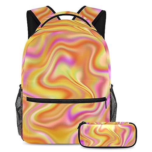 Lot de 2 cartables pour enfants et adolescents avec trousse à crayons