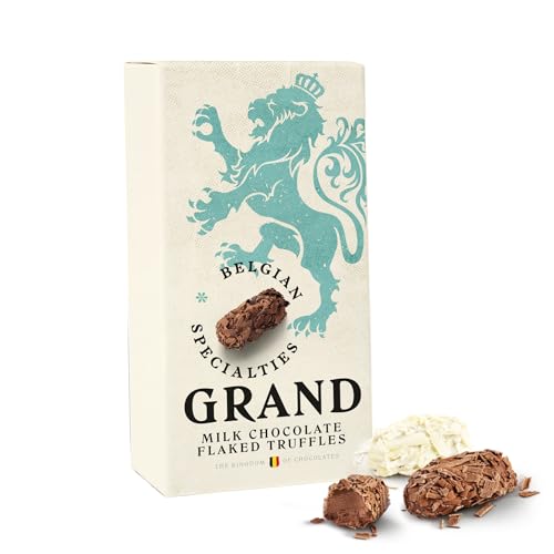 Trufas recubiertas con laminas de chocolate belga Grand 100gr, trufas para regalar, chocolates para regalar, Auténtico Chocolate Belga de Herencia Familiar
