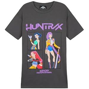 KPop Demon Hunters T Shirt for Girls Teens Officially Licensed Crew Neck Top Short Sleeve Tee Gifts for Girls