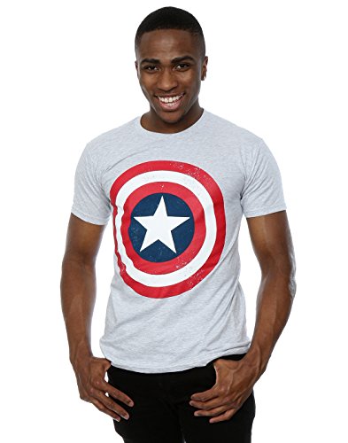 Preisvergleich Produktbild Marvel Herren Captain America Distressed Shield T-Shirt