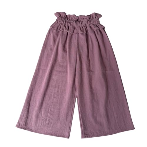 Pantalon à jambes larges pour filles et enfants coupe palazzo décontracté