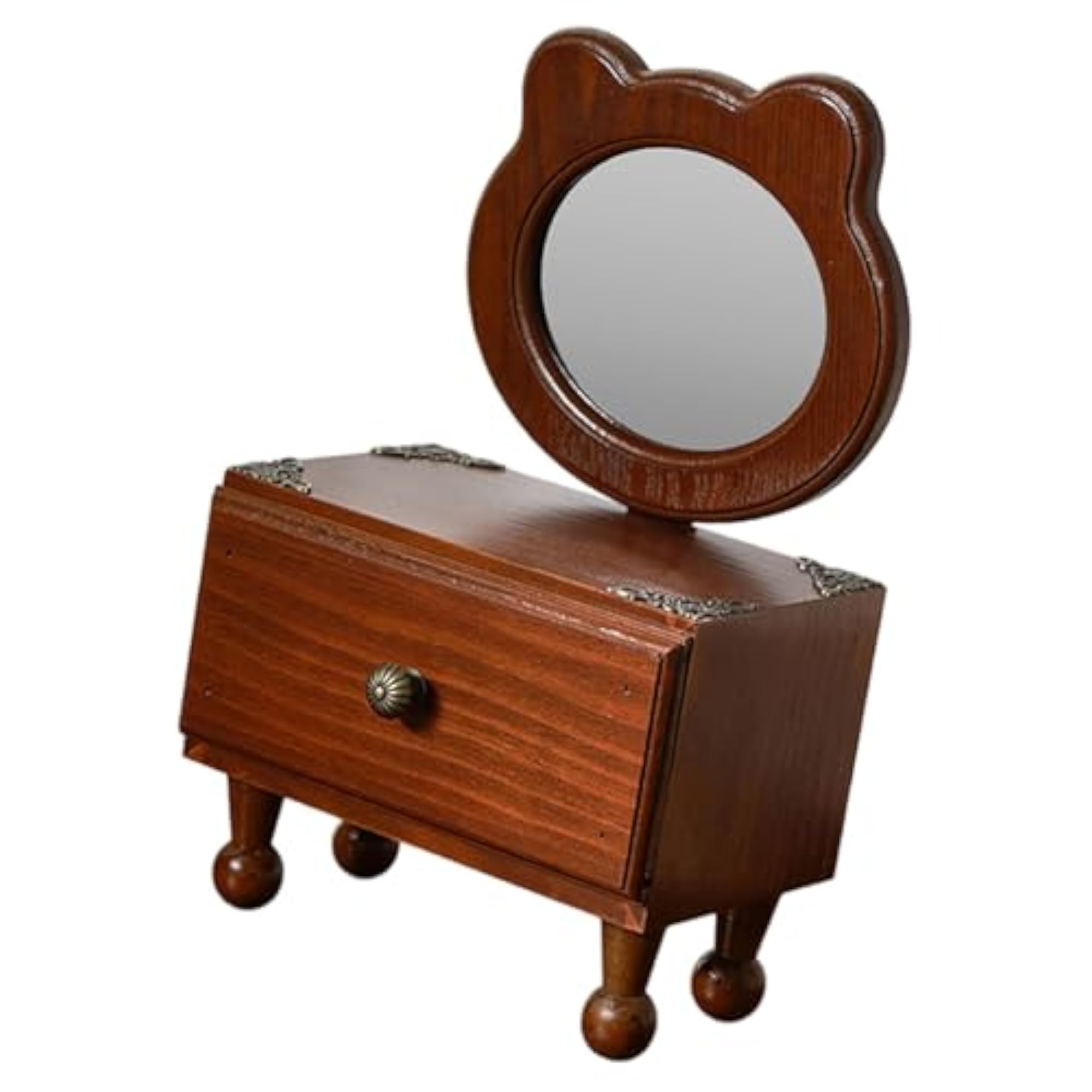 Retro Elegant Vanity Tabletop Mirror for Home Decor