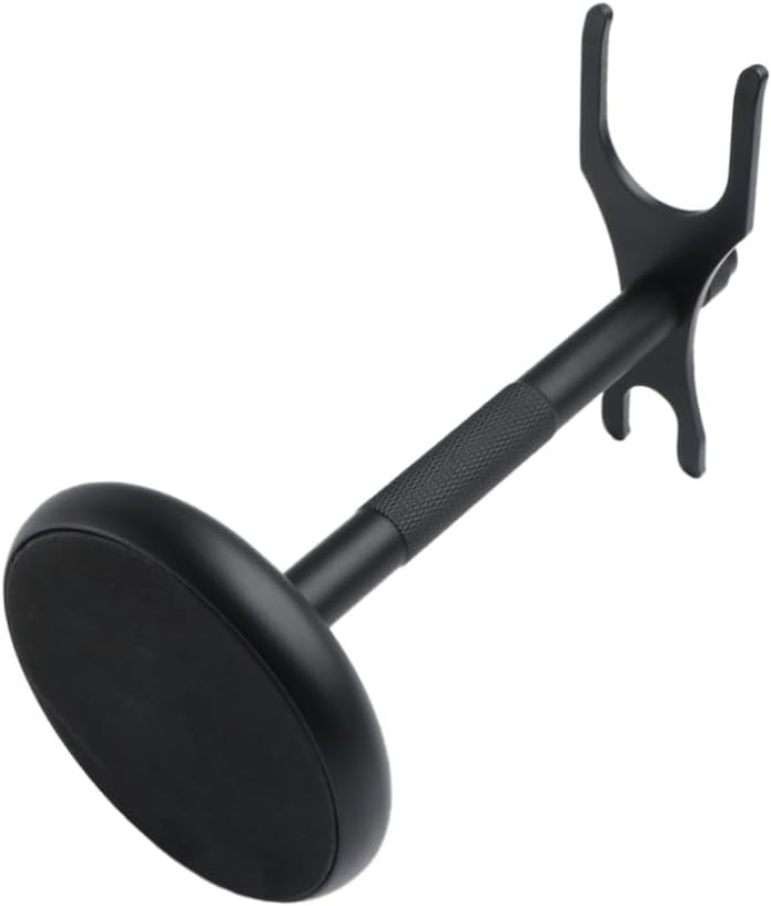 Angoily Zinc Alloy Razor Holder and Shaving Brush Stand Durable Beard Shaving Tools Rack for Tidy Bathroom Unique Dual Bracket Design Black Finish