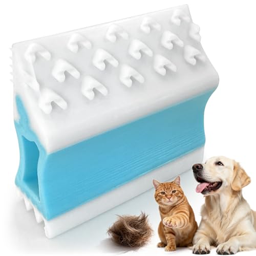 4-ni-1 Brush Hair Remover & Detailing Tools | Reusable Fur Remover for Car Interior, Carpet, Bedding,Couch & Pet Furniture (S (3.3 Inch))