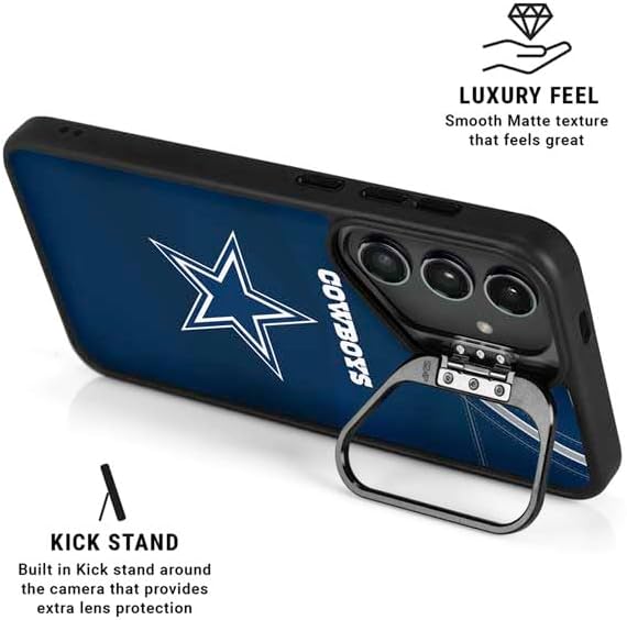 Skinit Kickstand Phone Case Compatible with Galaxy S24 - Officially Licensed NFL Dallas Cowboys Team Jersey Design