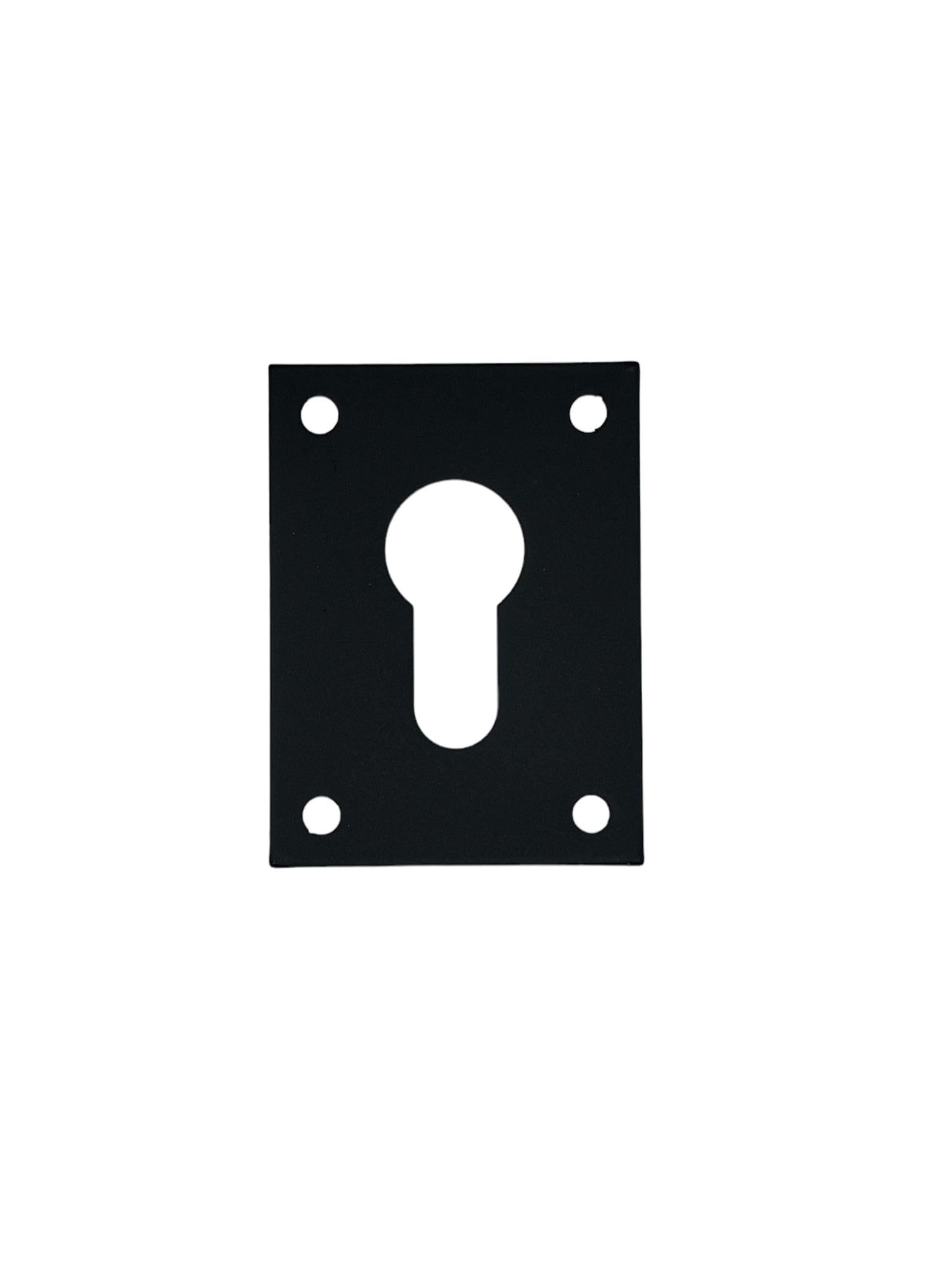 Bary Black Screw On Flat Plate Euro Escutcheon