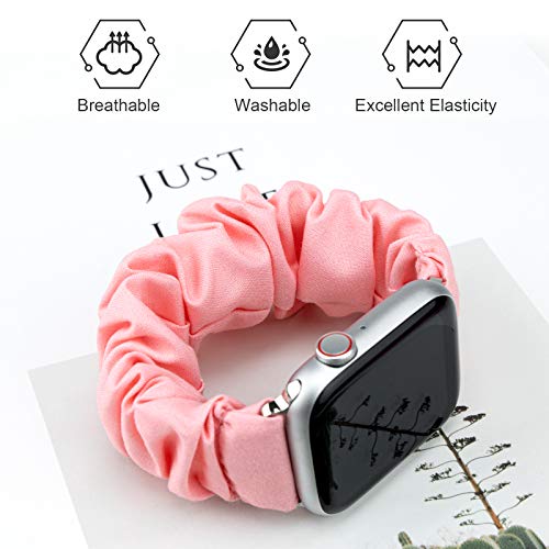 Image of Greatfine Scrunchie Band Compatible with Apple Watch Bands 38mm 40mm 41mm 42mm 44mm 45mm 46mm 49mm Women, Elastic Scrunchie Watch Strap for iWatch Watch Series 11 10 9 8 7 6 5 4 3 2 1 SE 3 2 Ultra 3 2