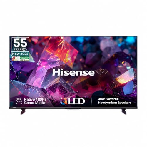 Image of Hisense 55 Inch 55E7S Pro | Hi-QLED Colour Smart TV | Quantum Dot Technology | Native 144Hz Game Mode | AMD FreeSync Premium | Gaming in Dolby Vision | Hands-Free Voice