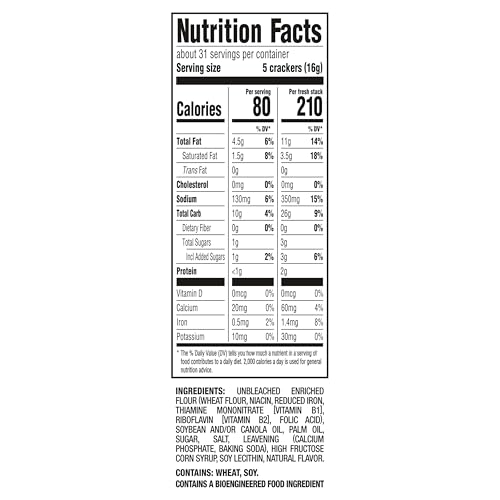 Image of RITZ Fresh Stacks Original Crackers, Bulk Travel Snacks, Family Size, 6 Boxes (72 Multi Snack Packs)