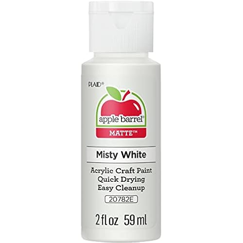 Apple Barrel Acrylic Paint in Assorted Colors (2 oz), 20782, Misty White