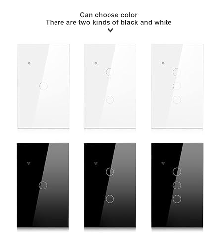 Aimengte Homekit Smart Switch, Glass Panel Touch Switch, Electrical Light Switches Compatible With Siri, Alexa, Google Assistant, Neutral Wire Required, Mfi Certification (Black, 1 Gang) #TOP6