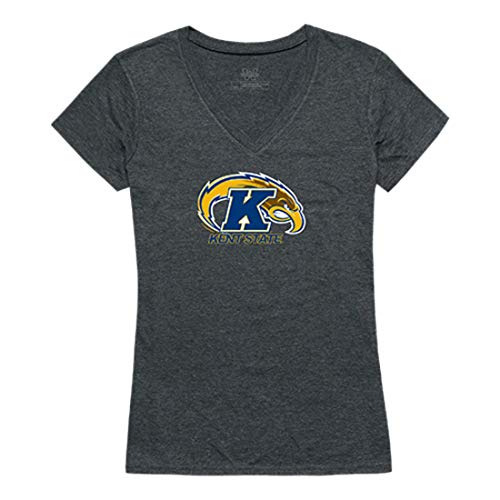 Kent State University The Golden Eagles Ncaa Women's Cinder Tee T-Shirt Heather Charcoal Small #TOP7