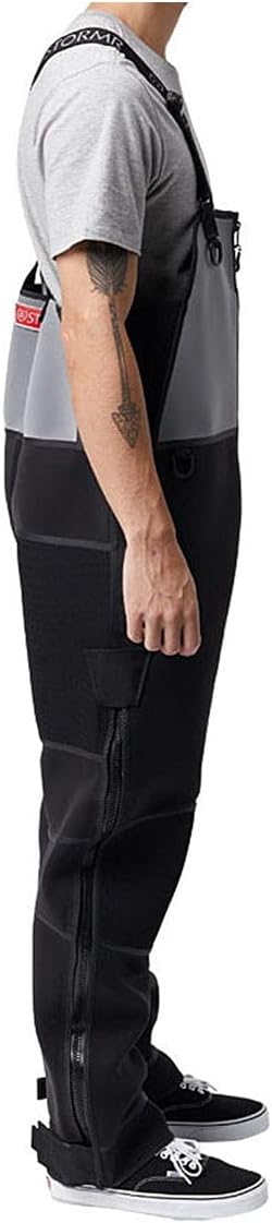 STORMR Men's Strykr Neoprene Waterproof Windproof Fleece-Lined Fishing Bib with Adjustable Shoulder Straps