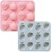 Produktbild Nesloonp INTVN Bonbonsform Eiswürfelformen Silikonform Frucht Ananas Erdbeere Backform für Schokolade Jelly Seifen Süßigkeiten Formen 2 Stück (Rosa & Blau)