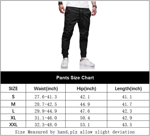 Thwei Mens Casual Jogger Pants Cotton Cargo Drawstring Sweatpants Athletic Long Trousers Army Green S #TOP2