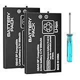 DGBOSEN 2PCS GBA Sp Battery, 600mAh Rechargeable Battery for Nintendo Gameboy Advance SP Games Accessories AGS-001, SAM-003 with Screwdriver Installation Tool