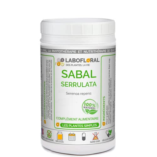 Sabal serrulata Labofloral 1000 gélules dosées à 250 mg - Complément alimentaire - Prostate - Fabriqué en france