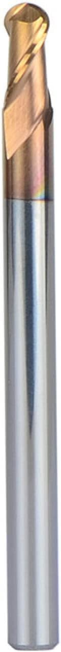 5本/ロットHRC55ストレートシャンクタングステン鋼ボールノーズエンドミル2枚刃ボールヘッドフライスカッタールータービット,5PC