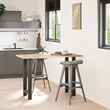 Tidyard Bartischbeine Anthrazit Stahl 2er Set mit verstellbaren Füßen 50x90-91 cm für Stehtisch Bar Couchtisch Beistelltisch Home Bar Büro