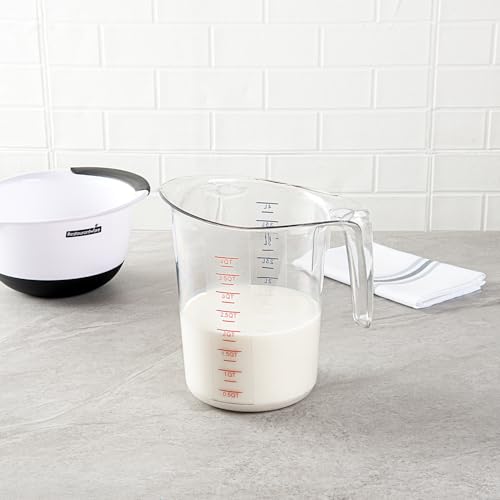 Image of Restaurantware 4 qt Clear Plastic (Cups) Measuring Cup, 10 Pack