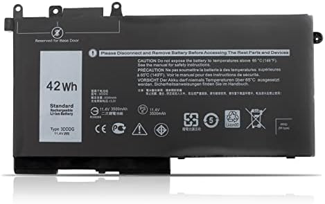 ASKC 11.4V 51Wh 93FTF Laptop Akku für Dell Precision 15 3520 Latitude E5280 E5480 E5580 E5490 E5590 5280 5480 5490 5491 5580 5590 5591 Series 83XPC 083XPC D4CMT 4YFVG