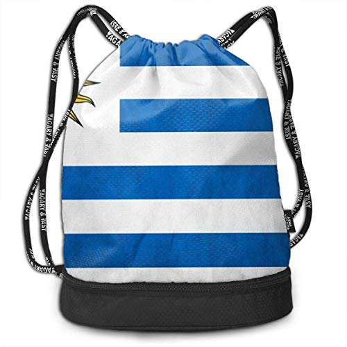 Preisvergleich Produktbild OKIJH Rucksack Freizeitrucksack Kordeltasche Multifunktionaler Rucksack Sporttasche Uruguayan Flag Men And Women General Backpack Multifunctional Bundle Backpack Fashion Travel Backpack Lightweight Sa
