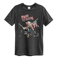 Original licensed band T-shirt from the brand. Amplified Vintage look thanks to frayed rolled hem on the collar, sleeves and waistband Print: high-quality screen print on the front Super soft feel thanks to special "carbon brushed" processing Cut: cl...