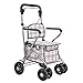 YUNLILI Bequemes Einkaufen Allrad-Klappwagen-Einkaufswagen können ausruhen Aluminiumlegierungswagen älterer Kinderwagen Reiseassistent einstellbare Armlehnen - Lager 100kg