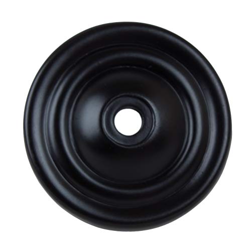 Gliderite Hardware 5061-Mb-1 Type Thin Rounded Ring Cabinet Back Plate, 1.5", Matte Black Finish #TOP2