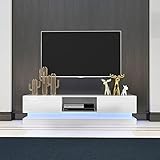 📺：【LED-BELEUCHTUNG mit 16 Farben】 Das LED Licht kann nach Bevorzugen in 16 verschiedenen Farben eingestellt werden, nicht nur um eine komfortable Atmosphäre zu schaffen, sondern auch als Nachtlicht zu dienen.