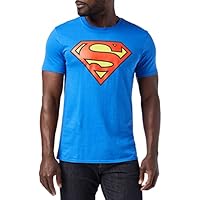 DC COMICS Camiseta Manga Corta Superman Logo Azul Royal L