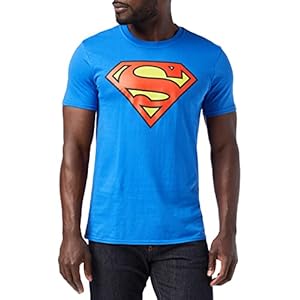 DC Comics Heren Superman Logo T-shirt met korte mouwen, koningsblauw, S