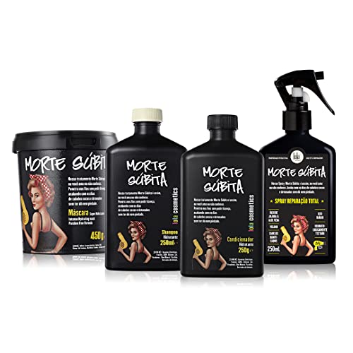 Lola Cosmetics - Kit Morte Súbita (Shampoo 250ml + Cond 250g + Másc 450g + Rep Total 250ml)