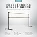 VITA Barre Portable Freestanding Double Ballet Barre, Professional, 8 Ft Bars, Black, Wood | Adjustable Height, Made in USA, Home or Gym Exercise Equipment for Kids & Adults | Dance, Fitness, Pilates