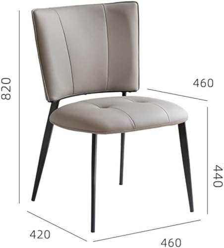 Miniatura 3 de Cómoda silla de escritorio moderna silla de mesa de comedor estilo italiano de metal ligero de lujo minimalista silla de respaldo para el hogar