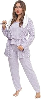 بيجامة قطن بدون أكمام مع روب مقاس موحد للنساء من LUNA Lun-2036-Parent