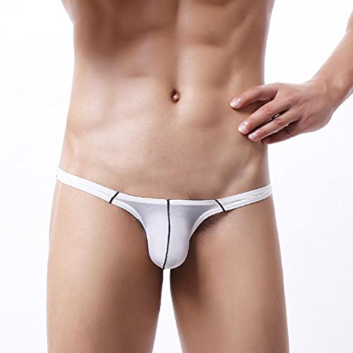 Comlife U Convex Panties Mens Underwear Low Waist Thong Briefs Panties White #TOP2