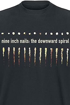 Nine Inch Nails T Shirt The Downward Spiral Band Logo Official Mens Black Size