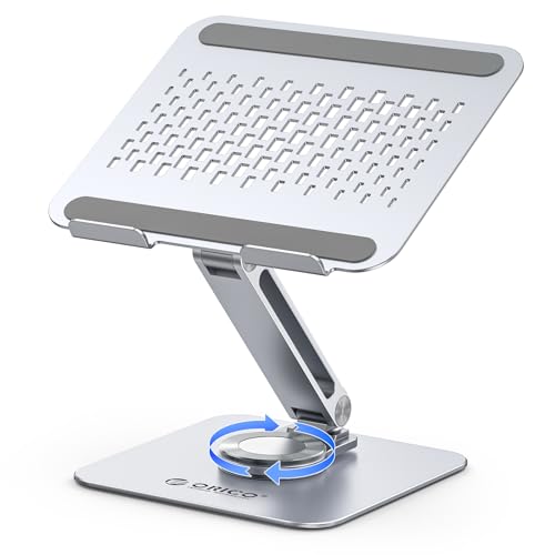 ORICO Adjustable Laptop Stand with 360&deg; Rotating Base (13&ndash;17.3&rdquo;) Silver