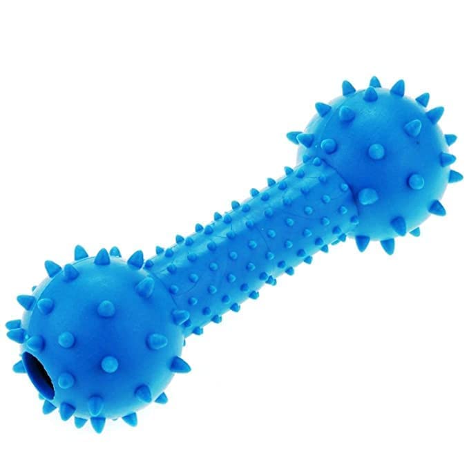 Image of Chew Toy, Silicone Dups Dogs Rubber Chew Toys I Combo of Ring Toyumbbell I and Squeaky Chicken Toy I for Small Dogs I Pack of-3 (Combo-F)