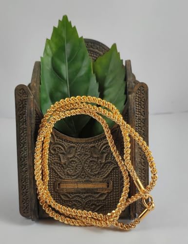 Image of CUTE GOLD 1 Gram Micro Gold Plated & Copper Traditional Designer Fashion Jewellery Chain for Women