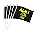 TSMD US Army Gold Crest Stick Flag 50 Pack Small Mini Handheld United States Military Flags On Stick,Decorations Supplies for Army Party Events Celebration