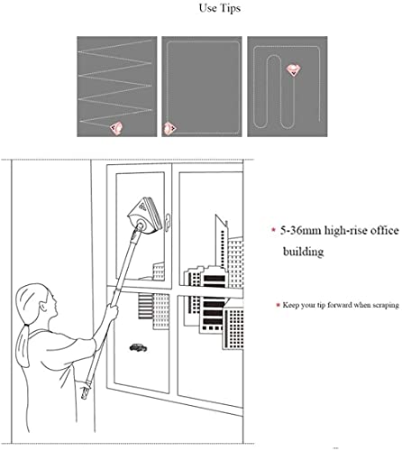 Limpador de janela magnético de dois lados, limpador de janela, limpador de vidro, haste de quatro s