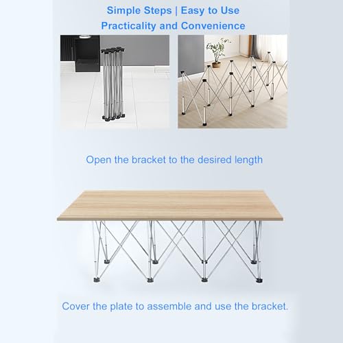 Support de table de travail pliant Walmeck pour sol irrégulier