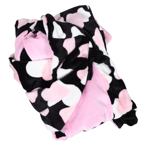 iplusmile Pijama Unisex de Grueso con Diseño de Vaca Floral Rosa Ropa de Dormir para Adultos Disfraz de Halloween y Fiesta Mono Entero Calentito para Hombre y Mujer