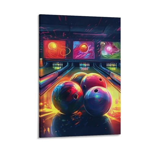 Toile de bowling avec cadre pour créer une ambiance bistrot au salon