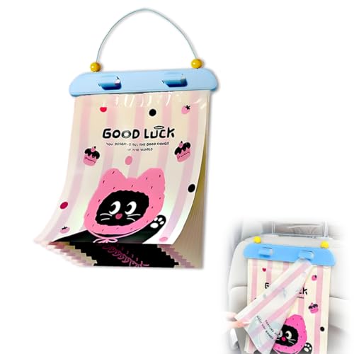 Car Trash Bags 20Pcs, Leak Proof Hanging Car Garbage Bag for Back Seat, Large Capacity Auto Trash Can Disposable with Phone Holder, Waterproof Car Sick Bags for Travel, SUV Truck, Family Road Trip